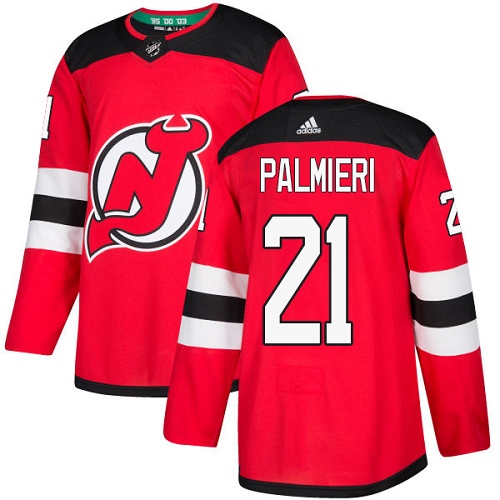 Adidas Men New Jersey Devils 21 Kyle Palmieri Red Home Authentic Stitched NHL Jersey